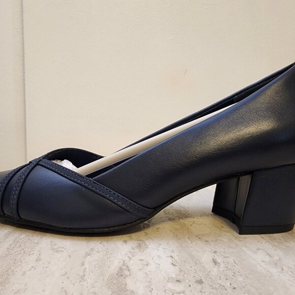 Easy Street Easy Street Womens Lotus Bloc Navy 7M - B023 - Picture 3 of 11